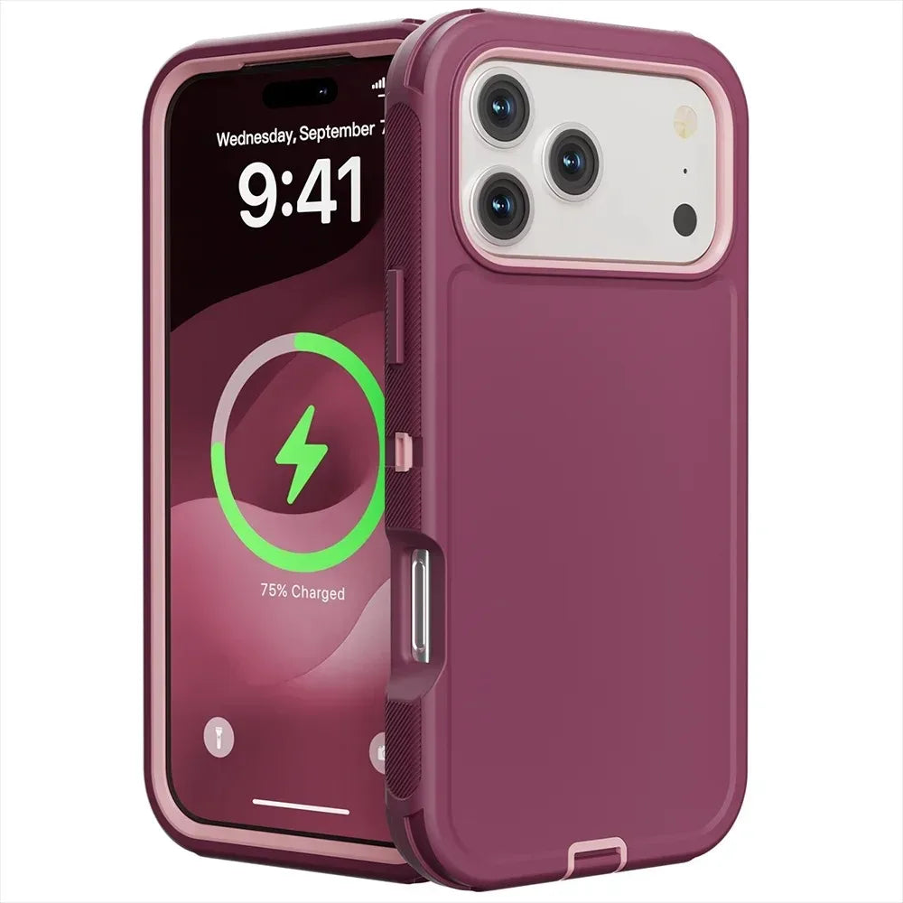 Shockproof Rugged Case with Raised Edge Protection for iPhone 17 Series