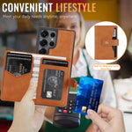 Luxury 2-in-1 Magnetic Leather Wallet Case for Samsung Galaxy S24 Series