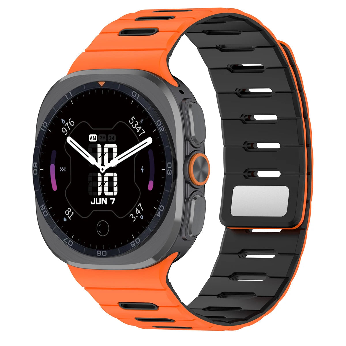 Silicone Sports Band with Magnetic Clasp Closure for Samsung Galaxy Watch Ultra 2