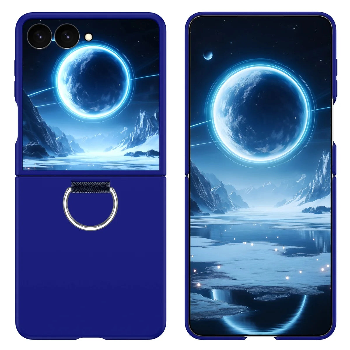 Shockproof Flip Case with Metal Ring for Samsung Galaxy Z Flip 8