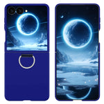 Shockproof Matte Flip Case with Metal Ring for Samsung Galaxy Z Flip 7