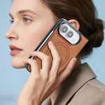 Leather Card Slot Case with MagSafe Compatibility for iPhone Duo