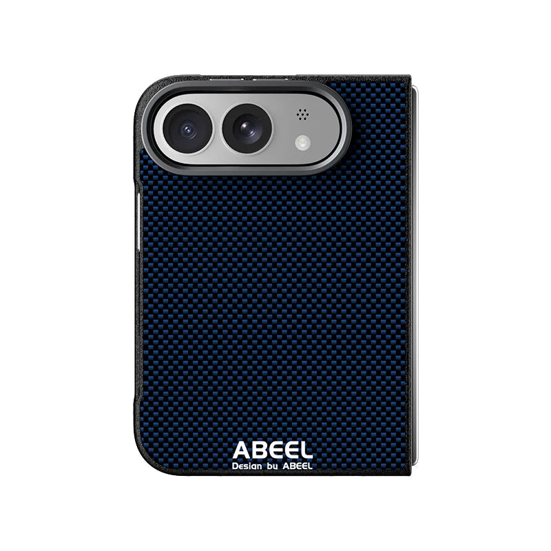Carbon Weave MagSafe Case with Dual Camera Lens Protection Ring for iPhone Duo