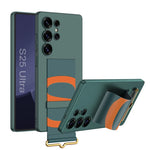 Shockproof Slim Case with Built-in Wristband for Samsung Galaxy S25 Ultra