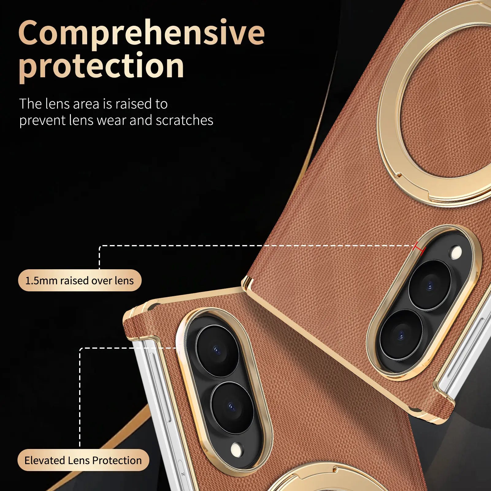 Luxury Textured Magnetic Leather Case with Kickstand for Samsung Galaxy Z Fold 8
