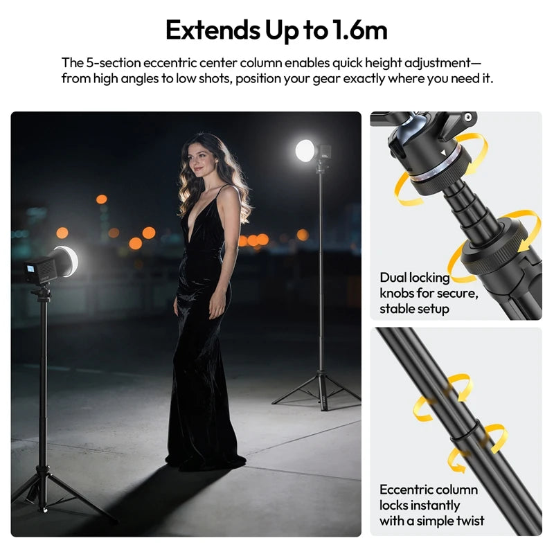 Ulanzi MT93 1.6M Auto-Open Metal Tripod with UKA Ball Head
