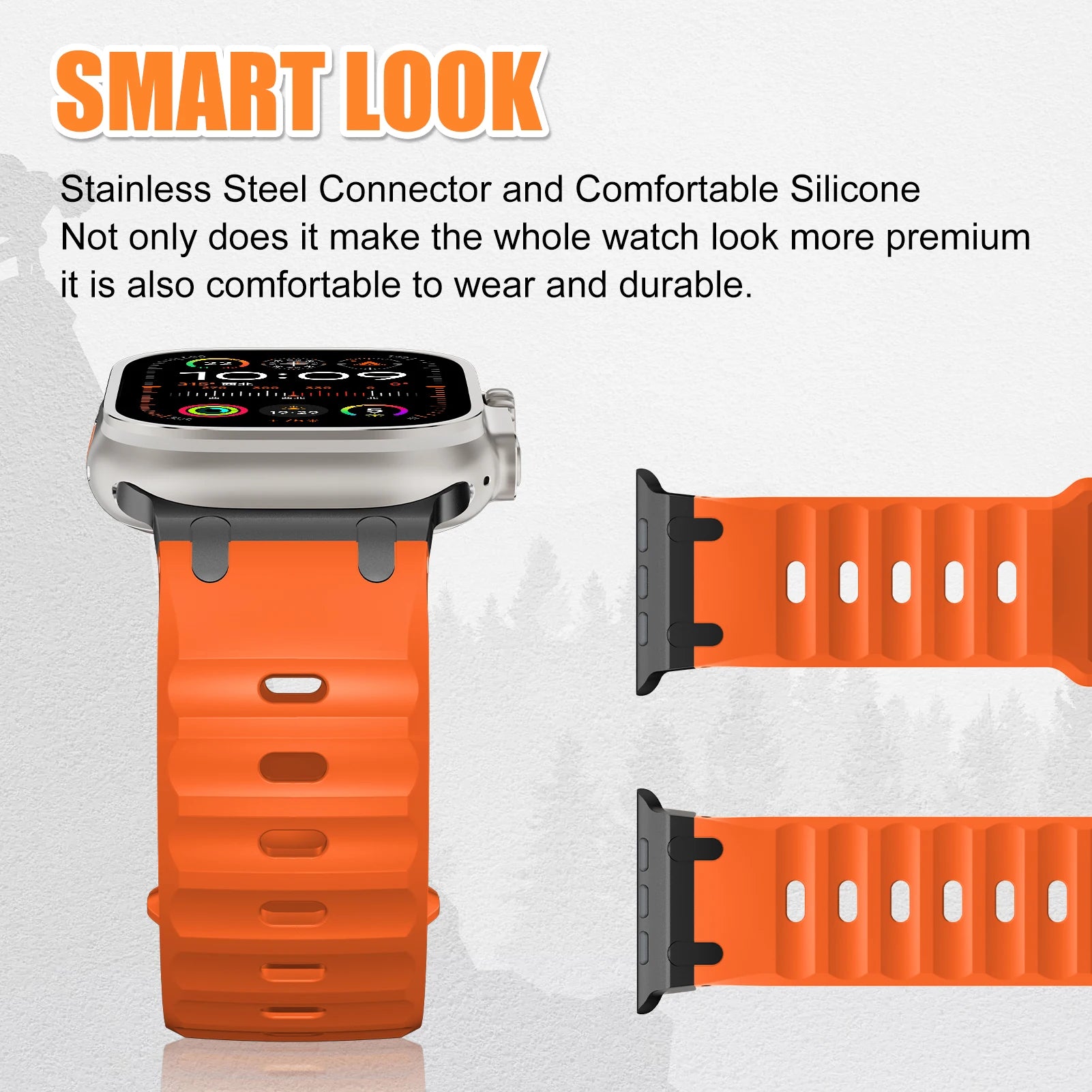 Rugged Silicone Sport Band for Apple Watch
