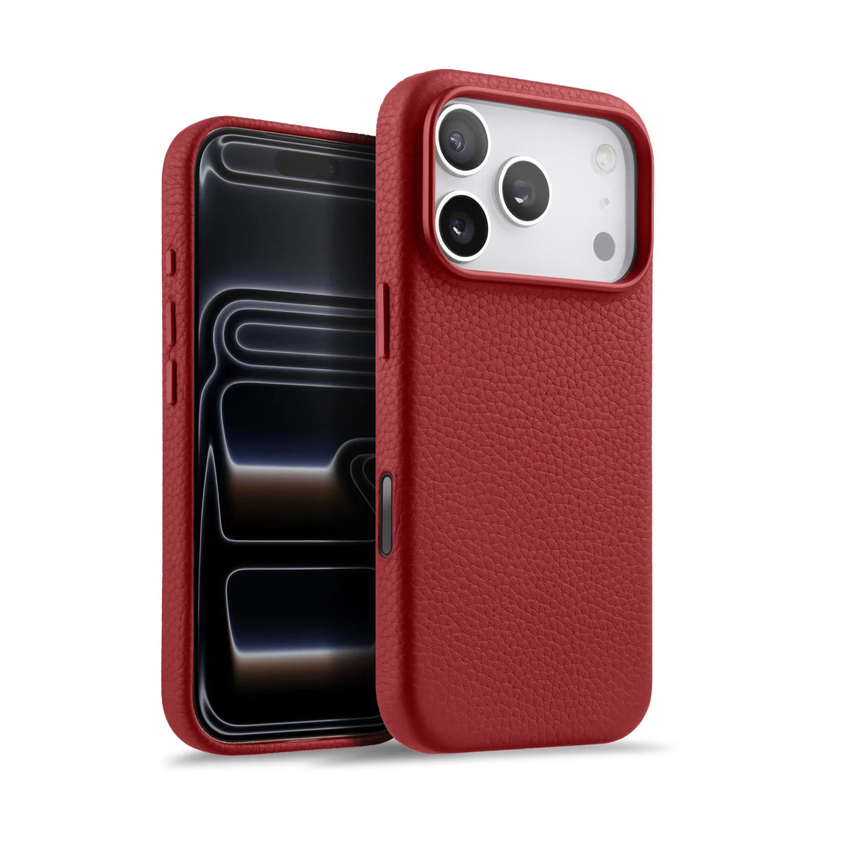 Pebbled Leather MagSafe Case with Raised Camera Ring for iPhone 17 Series