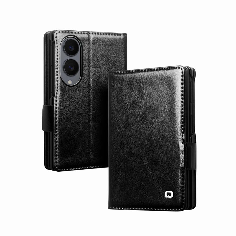Textured Leather Folio Case with Multiple Card Slots for Samsung Galaxy Z Fold 8