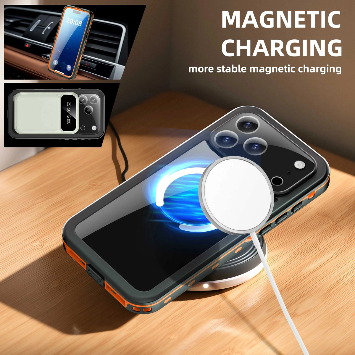 Waterproof Shockproof Detachable MagSafe Case with Wear-Resistant Materials for iPhone 17 Series