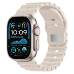 Breathable Perforated Silicone Band with Wave Pattern Grip for Apple Watch