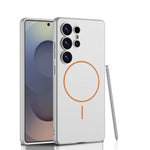 Ultra-Thin Magnetic Metallic Leather Case for Samsung Galaxy S25 Ultra