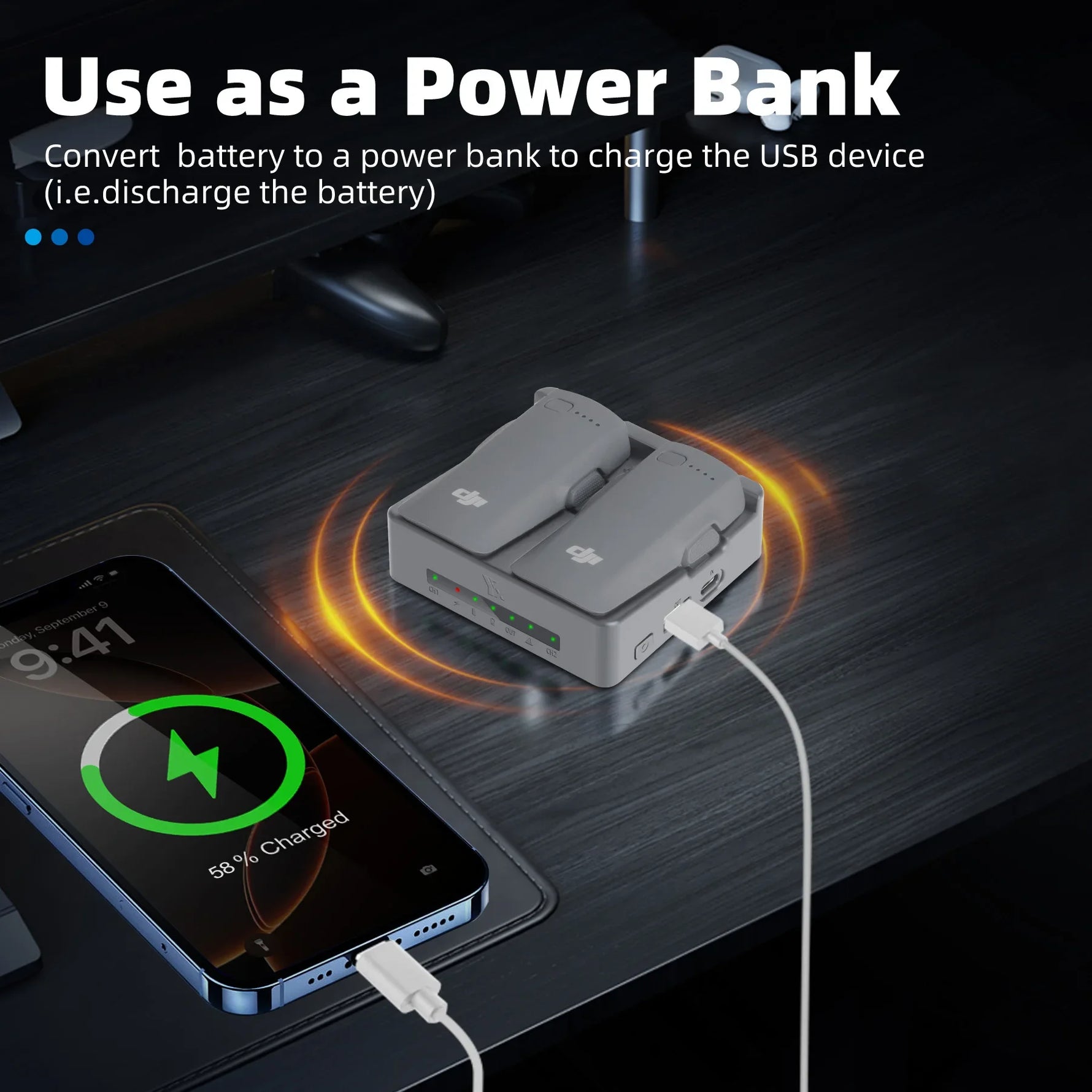 Portable 45W Battery Charger Box for DJI Neo 2 Drone