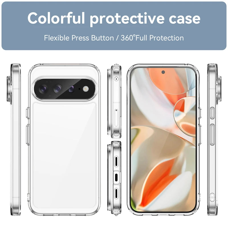 Clear PC Case with Soft TPU Edges for Google Pixel 11 Series