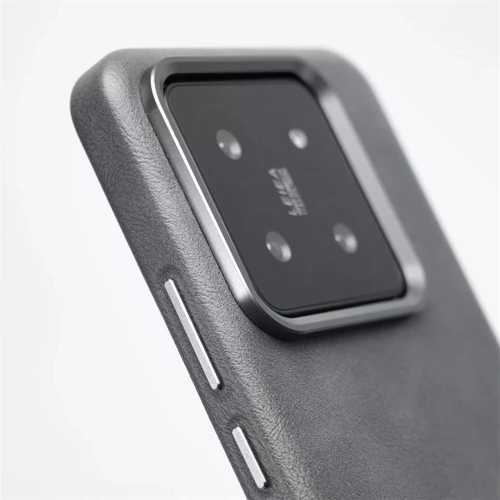 Luxury Business Retro PU Leather Shockproof Magnetic Case for Xiaomi 15 Series