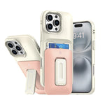 iPhone 16 Series Wallet Case with Sliding Card Holder and Kickstand