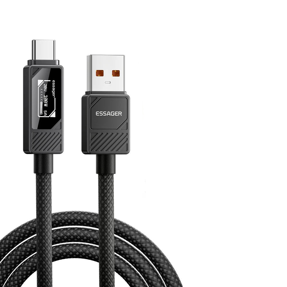 Essager 100W USB-C Fast Charging Cable With Digital Power Display