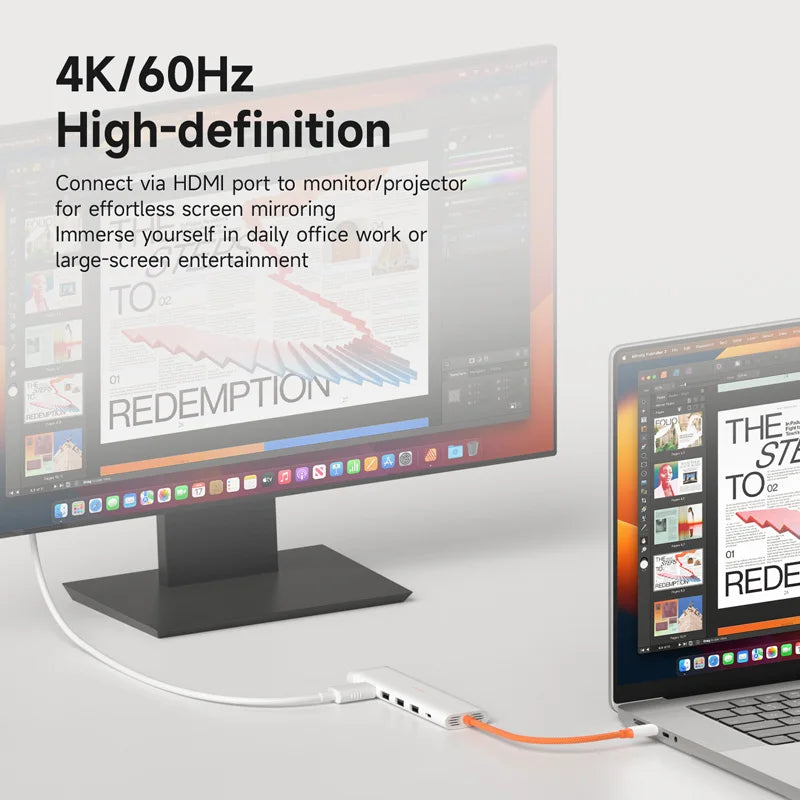 Hagibis USB-C Hub with 4K HDMI and RJ45 Ethernet