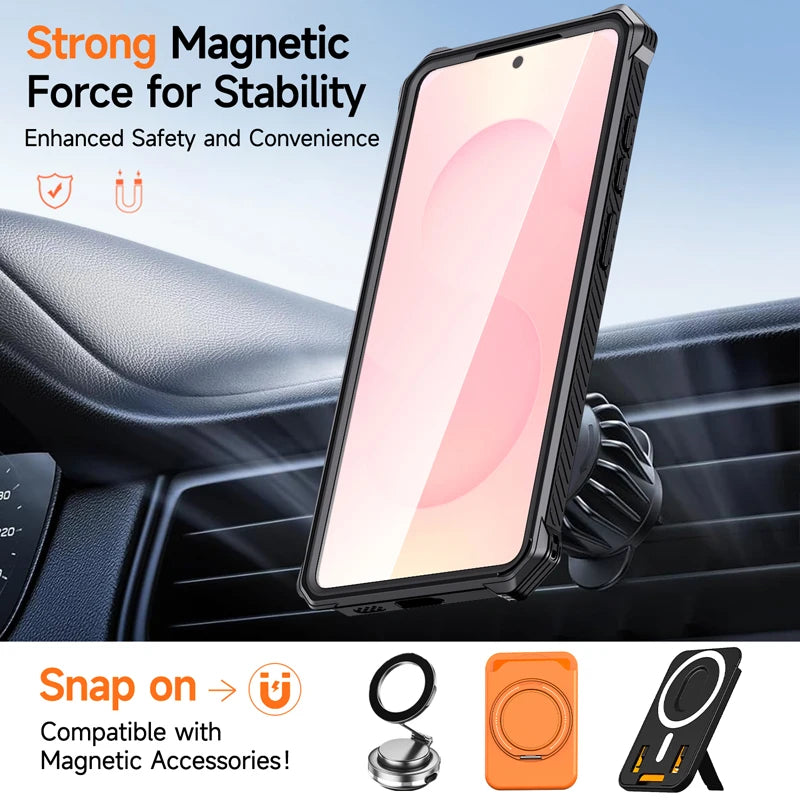 Shockproof Kickstand Case With Triple Shield Protection for Samsung Galaxy S24 Series