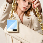 Diamond Grid Leather Magnetic Case with Ring Holder for Samsung Galaxy Z Flip 8