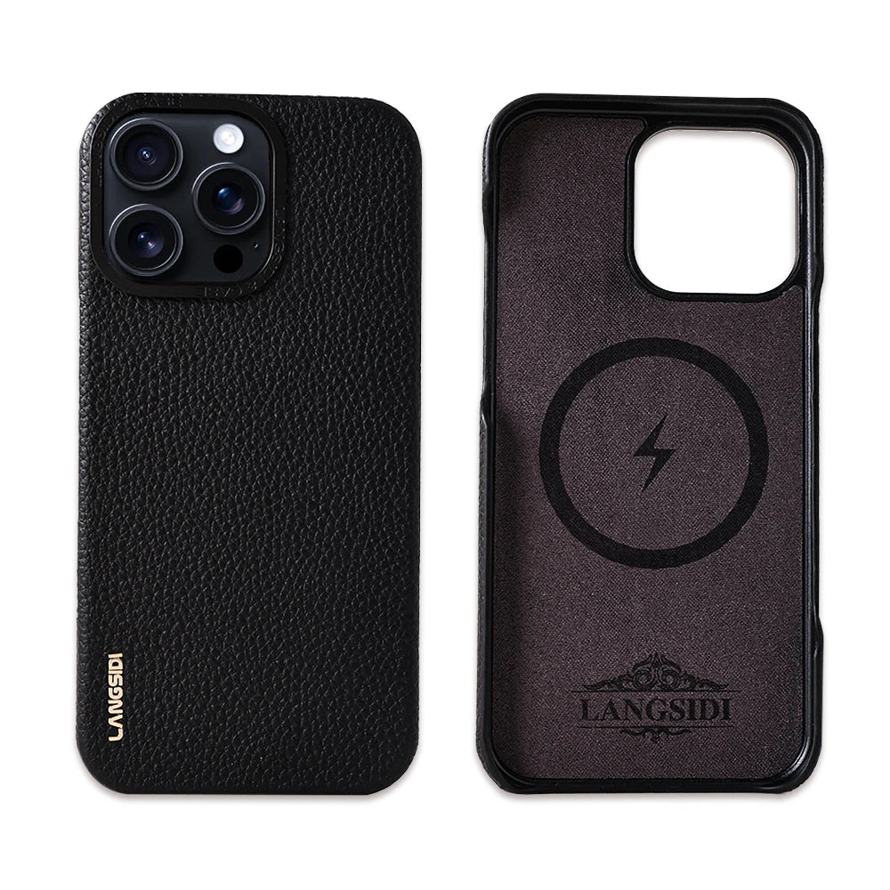 Genuine Leather MagSafe Case for iPhone 15 Pro / iPhone 15 Pro Max
