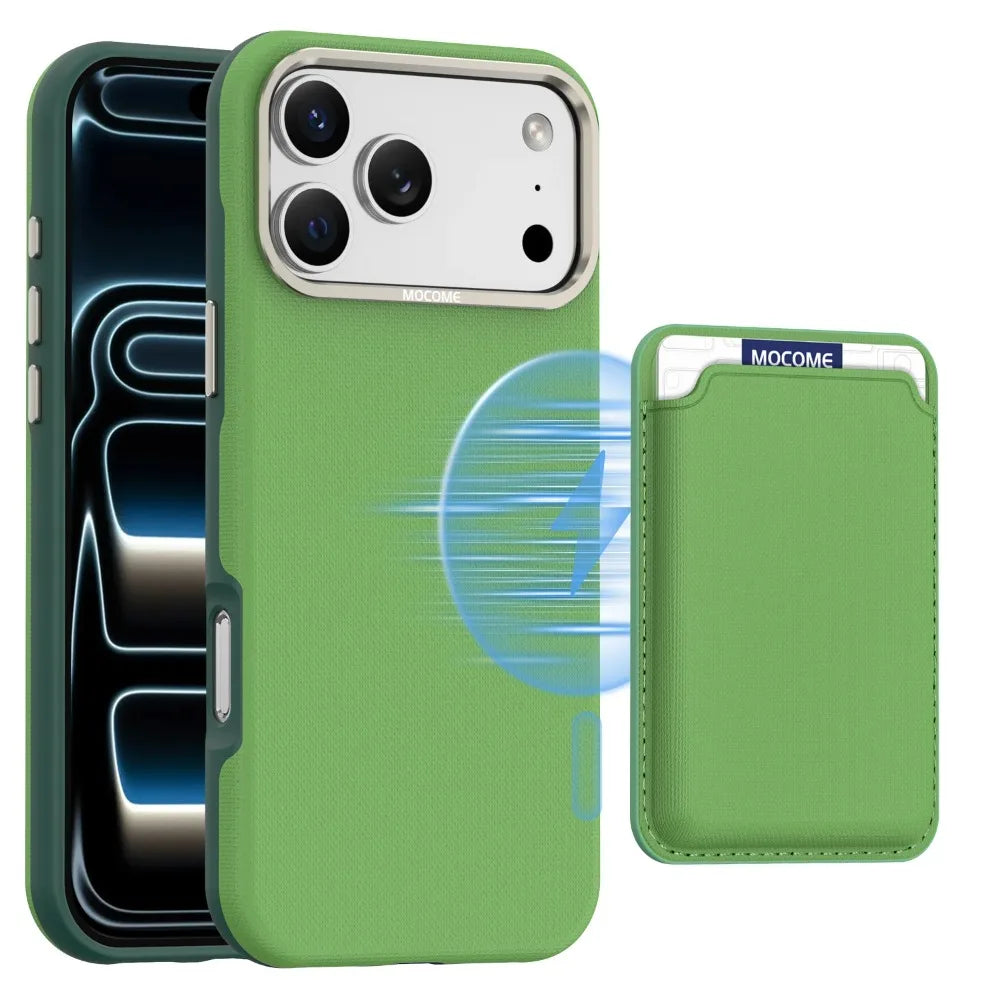 iPhone 17 Series MagSafe Leather Case with Removable Card Holder Slot