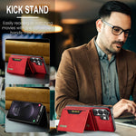 Detachable Magnetic Leather Wallet Case with Camera Ring Protection for Samsung Galaxy S26 Series