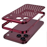 Metal Heat Dissipation Case with Textured Dot Surface for iPhone 18 Series