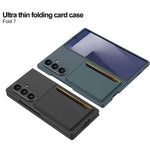 Slim Matte Ultra-Thin PC Leather Wallet Case for Samsung Galaxy Z Fold 6