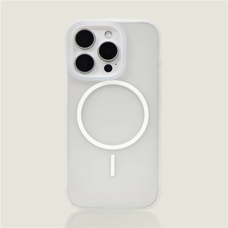 Translucent Frosted Liquid Silicone MagSafe Case for iPhone 16 Series