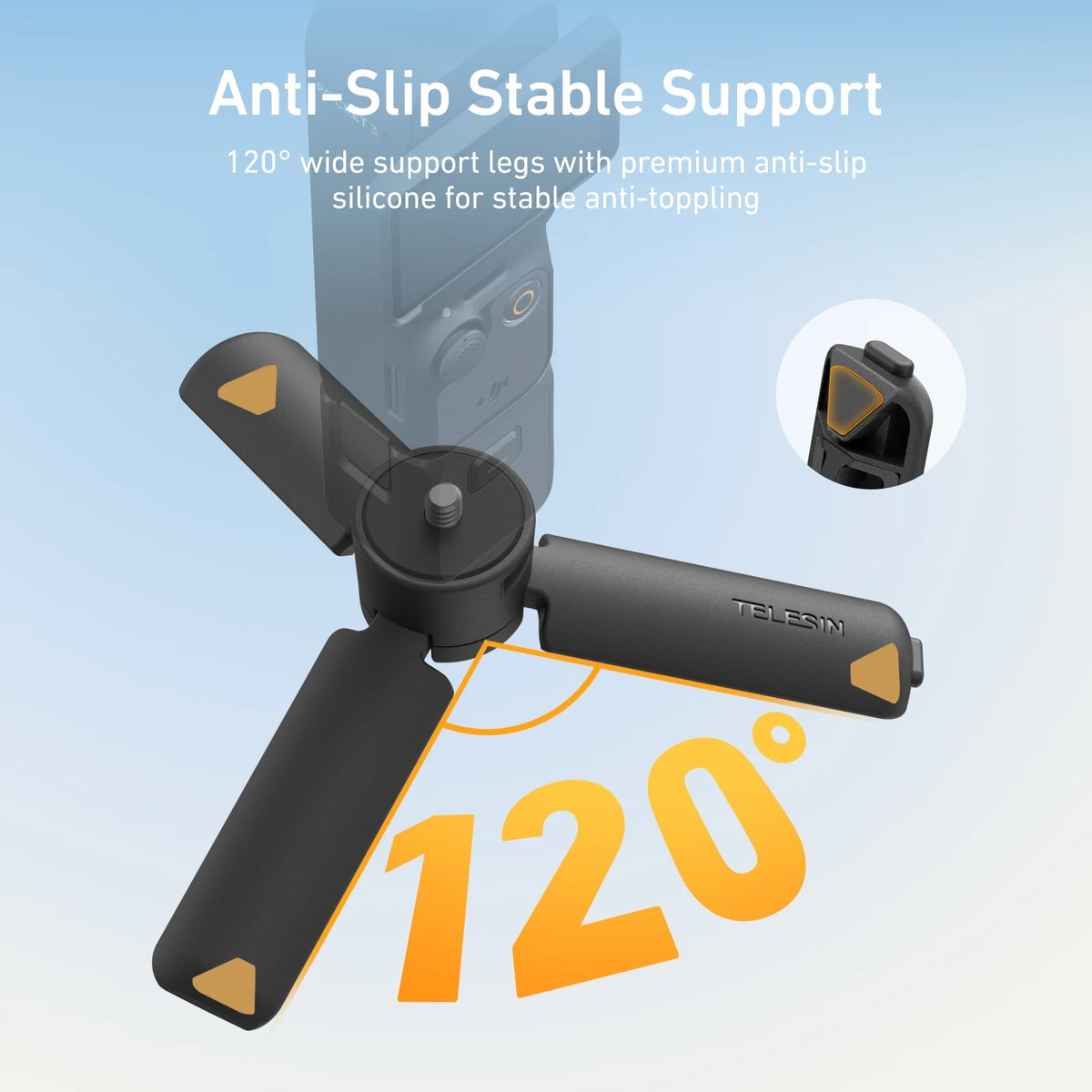 TELESIN Mini Quick Release Tripod Hand Grip