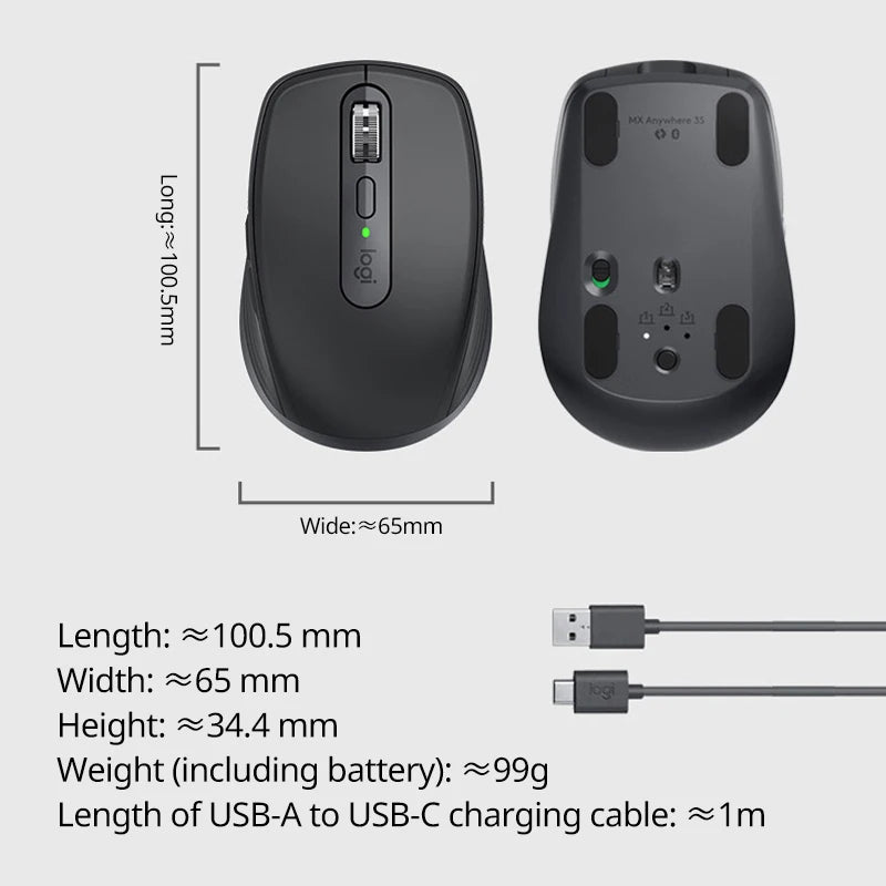 Logitech MX Anywhere 3S Silent Bluetooth Mouse