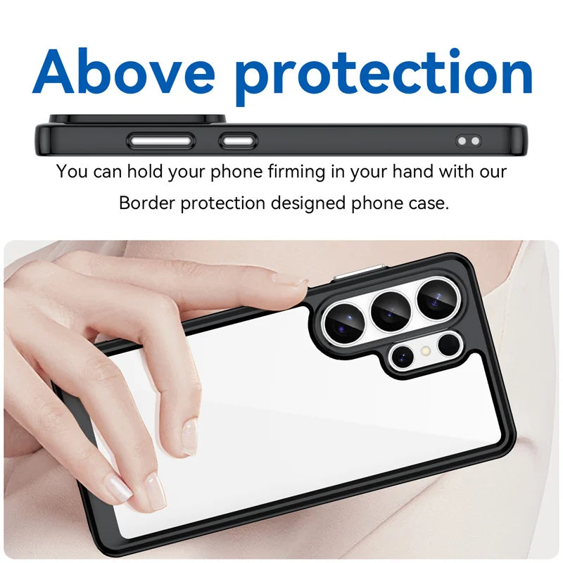 Clear TPU Transparent Back Bumper Case for Samsung Galaxy S26 Series