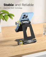 Universal Foldable Phone Stand with Dual Folding Design