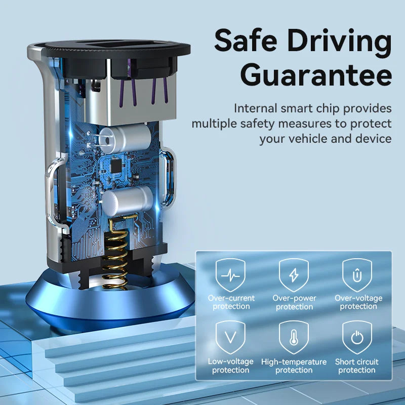 Vention Compact 30W USB-C Car Charger