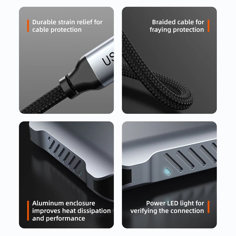 CABLETIME USB-C to Dual HDMI Adapter Hub