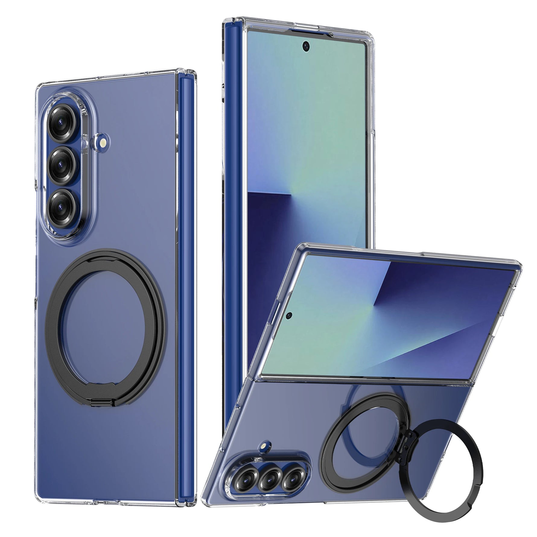 Samsung Galaxy Z Fold 6 Magnetic Protective Case with Rotating Ring