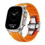 Luxury Sports Silicone Band with Metal Bracelet for Apple Watch