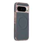 Soft Edge Leather Plating Magnetic Case for Google Pixel 9 Series