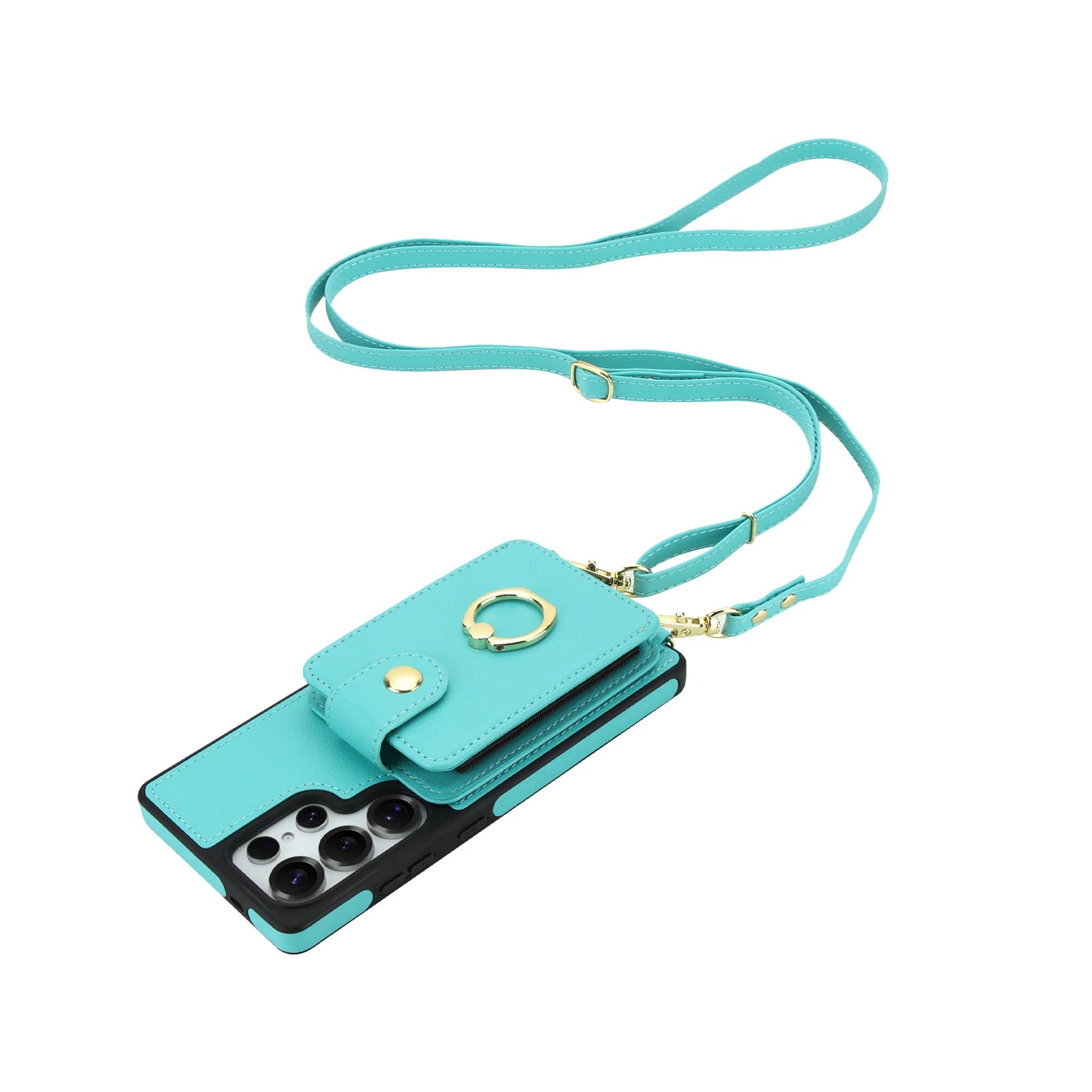 Premium Leather Crossbody Magnetic Case with Detachable Wallet for Samsung Galaxy S26 Series