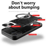 iPhone 16 Series Luxury Armor Magnetic Case with Slide Camera Protection