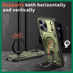 Hard PC and Soft TPU Camera Protection Case with Ring Stand for iPhone 18 Series