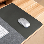 Modern Felt & Leather Mouse Pad