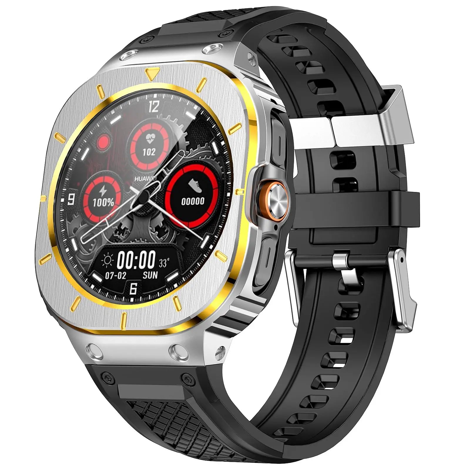 Samsung Galaxy Watch Ultra (2025) Protective Metal Case with Rubber Band