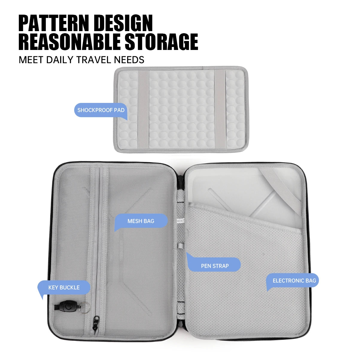 Bubble-Pattern Hard Shell Laptop Sleeve