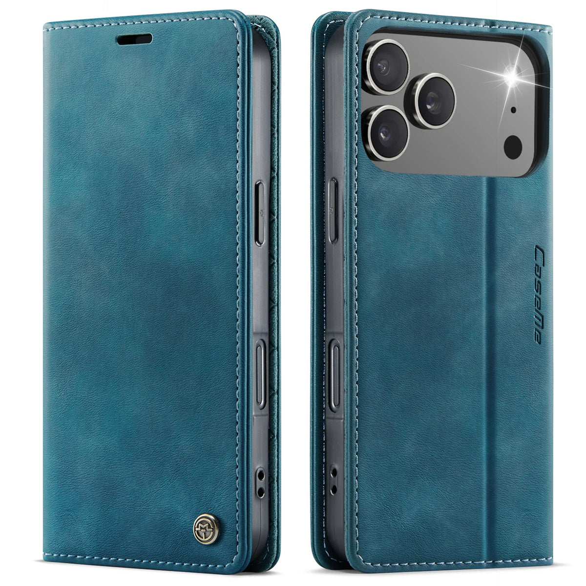 Leather Folio Wallet Case with Integrated Kickstand for iPhone 18 Series