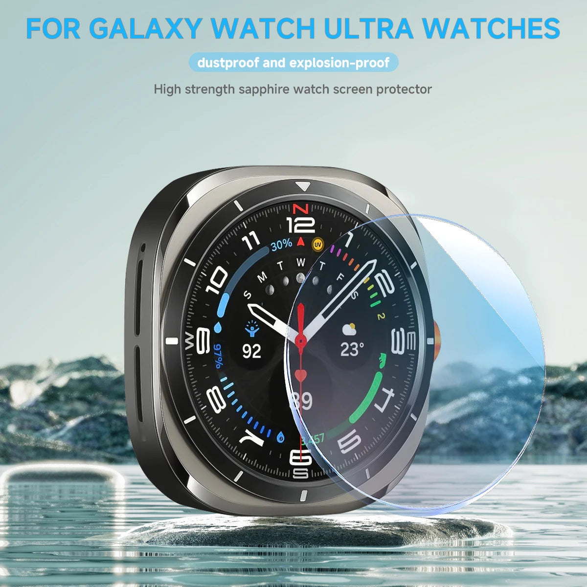 Tempered Glass Screen Protector for Samsung Galaxy Watch Ultra and Samsung Galaxy Watch Ultra (2025)