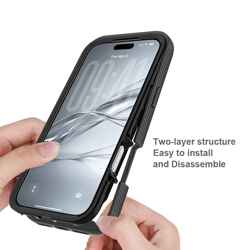 Crystal Clear Dual-Layer Shockproof Case for iPhone 18 Series