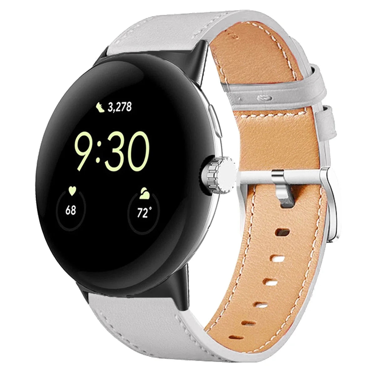 Premium Leather Replacement Strap for Google Pixel Watch 3