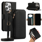 Crossbody Leather Wallet Phone Case with Card Holder for iPhone 15 Series